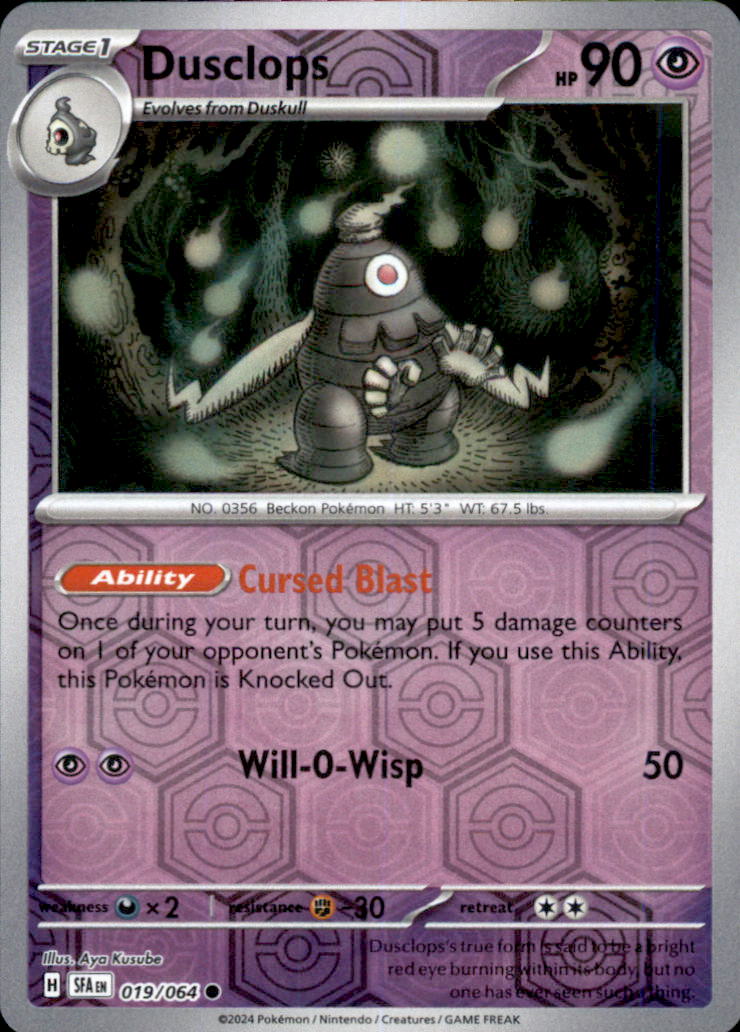 Dusclops Reverse Holo Common SV: Prismatic Evolutions 036/131 NM
