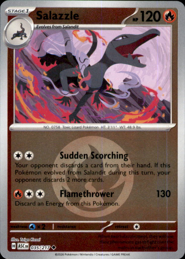 Salazzle (Energy Symbol Pattern) Reverse Holo Uncommon ME: Ascended Heroes 035/217 NM