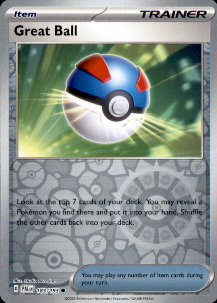 Great Ball Reverse Holo Common SV02: Paldea Evolved 183/193 NM