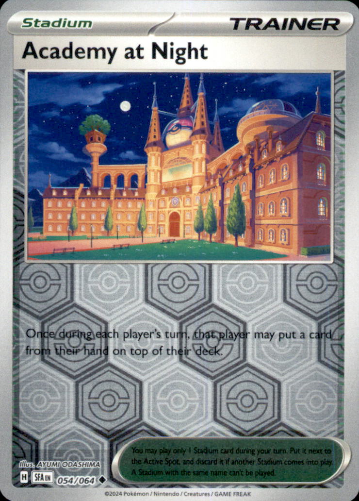Academy at Night Reverse Holo Uncommon SV: Shrouded Fable 054/064 NM