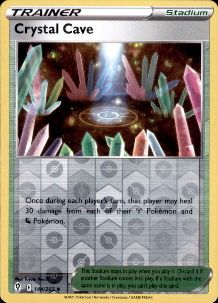 Crystal Cave Reverse Holo Uncommon SWSH07: Evolving Skies 144/203 NM