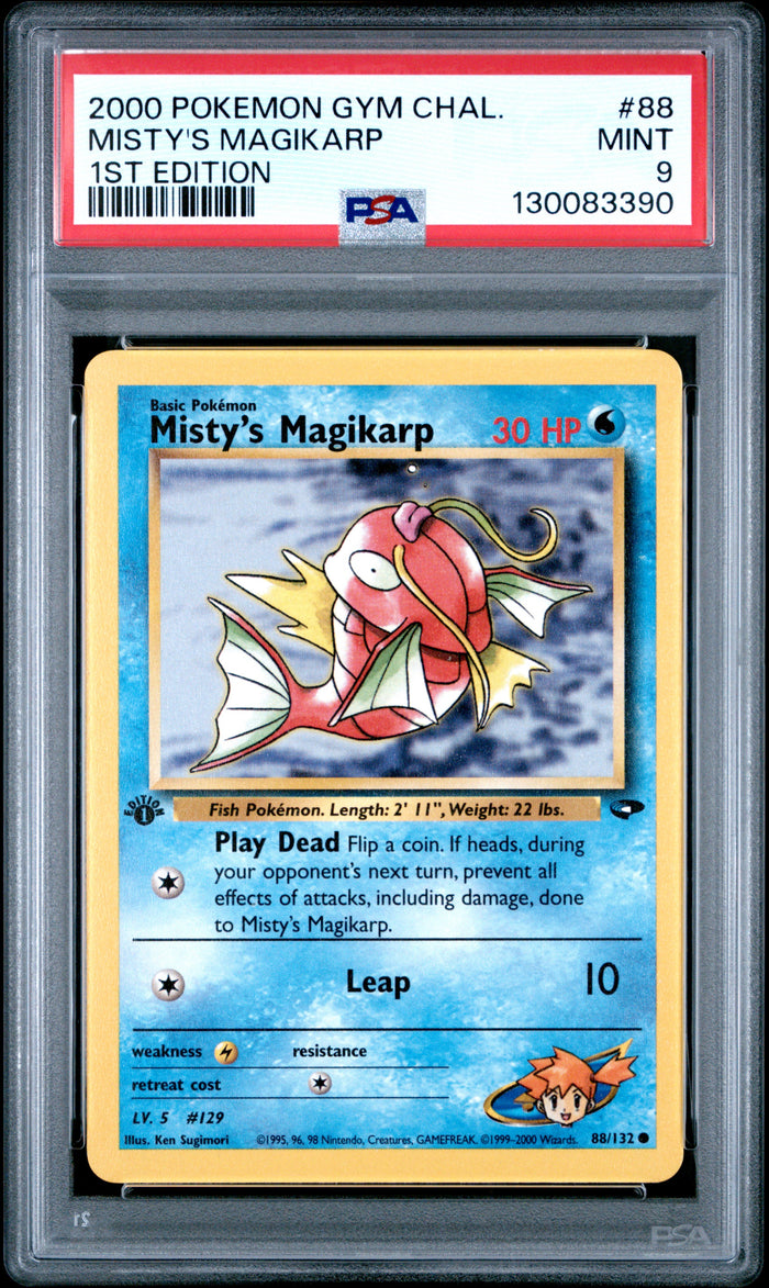 Misty'S Magikarp 1st Edition Pokemon Gym Challenge 88 NM PSA 9