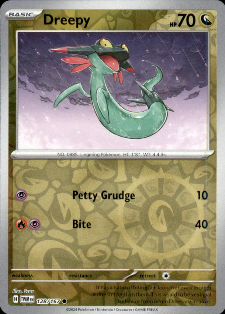 Dreepy Reverse Holo Common SV06: Twilight Masquerade 128/167 NM