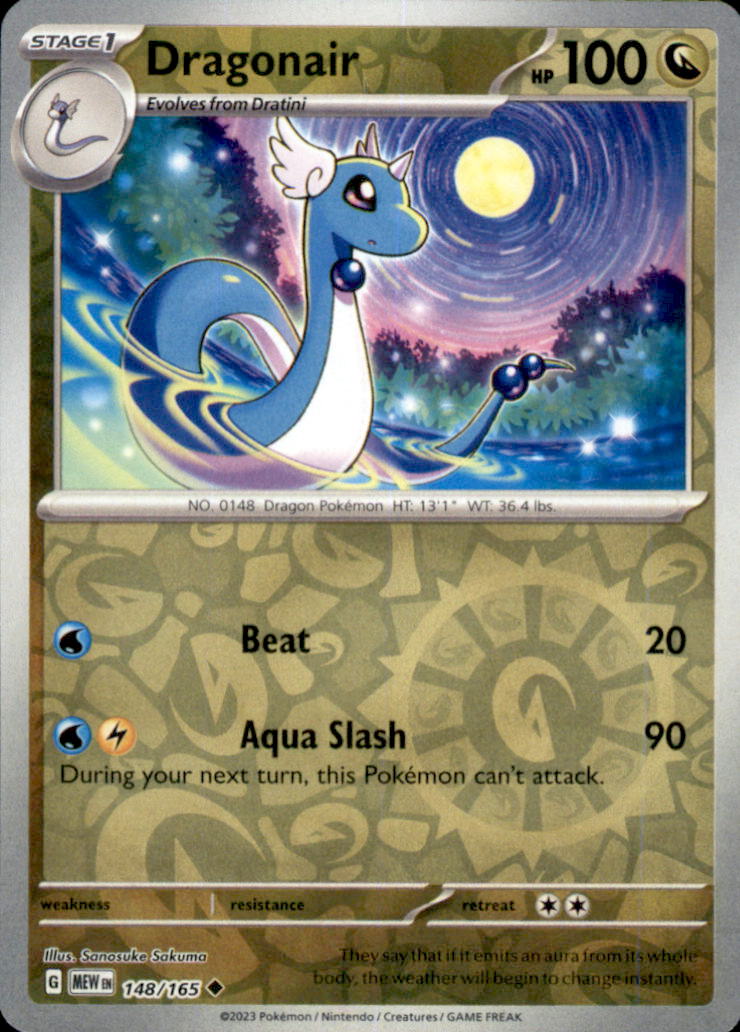 Dragonair Reverse Holo Uncommon SV: Scarlet & Violet 151 148/165 NM