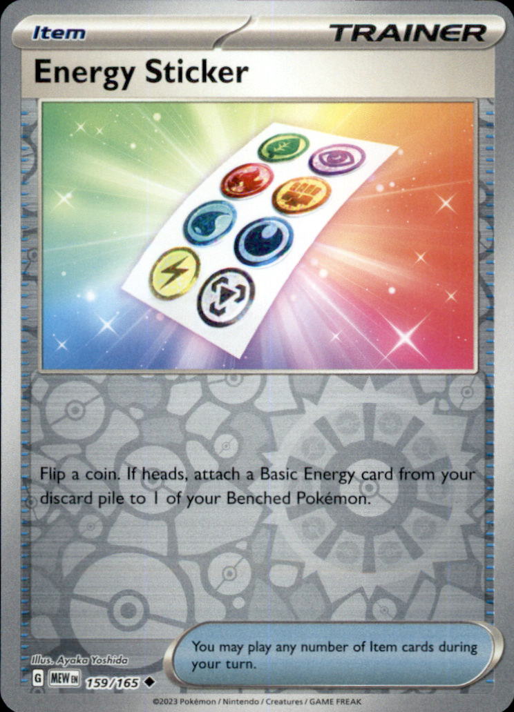 Energy Sticker Reverse Holo Uncommon SV: Scarlet & Violet 151 159/165 NM