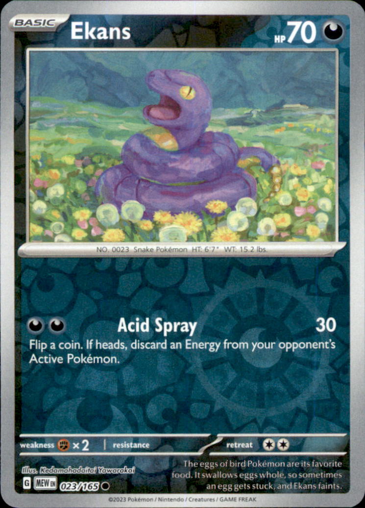 Ekans Reverse Holo Common SV: Scarlet & Violet 151 023/165 NM