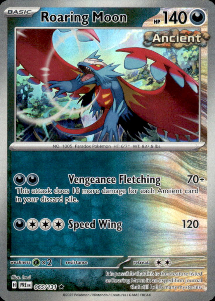 Roaring Moon Holo Rare SV: Prismatic Evolutions 065/131 NM