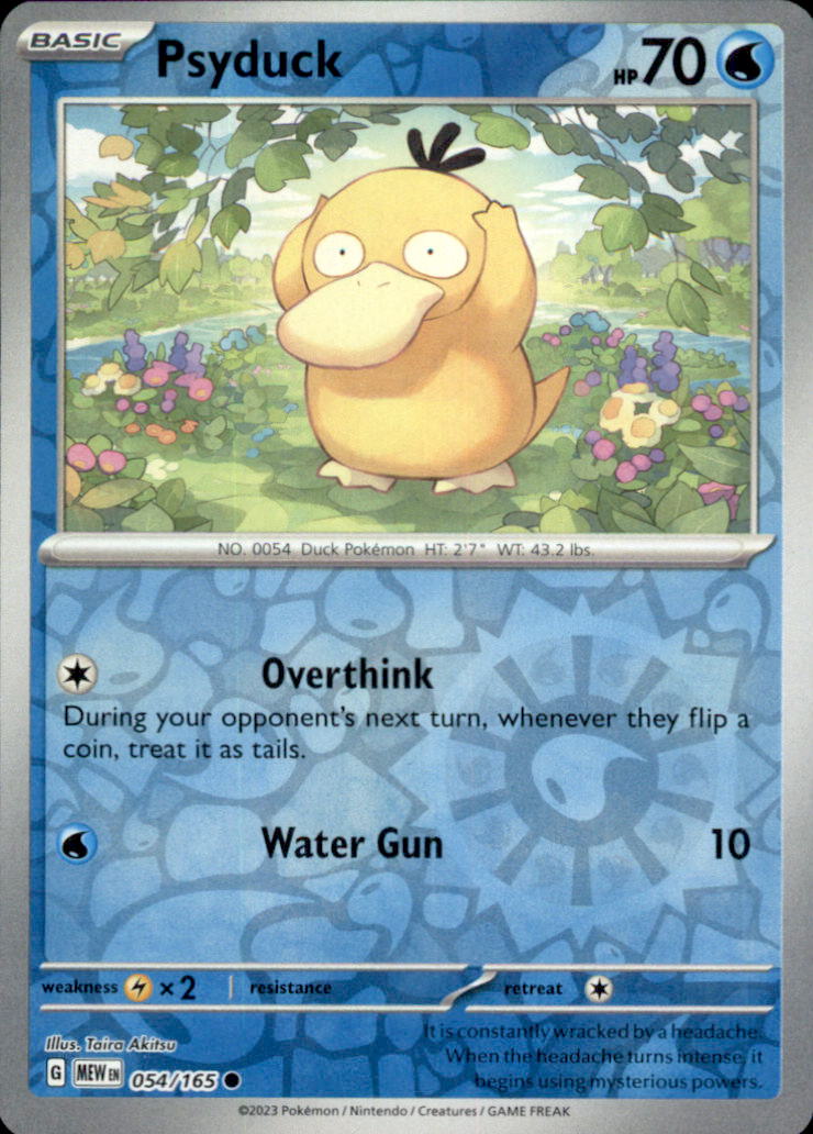 Psyduck Reverse Holo Common SV: Scarlet & Violet 151 054/165 NM