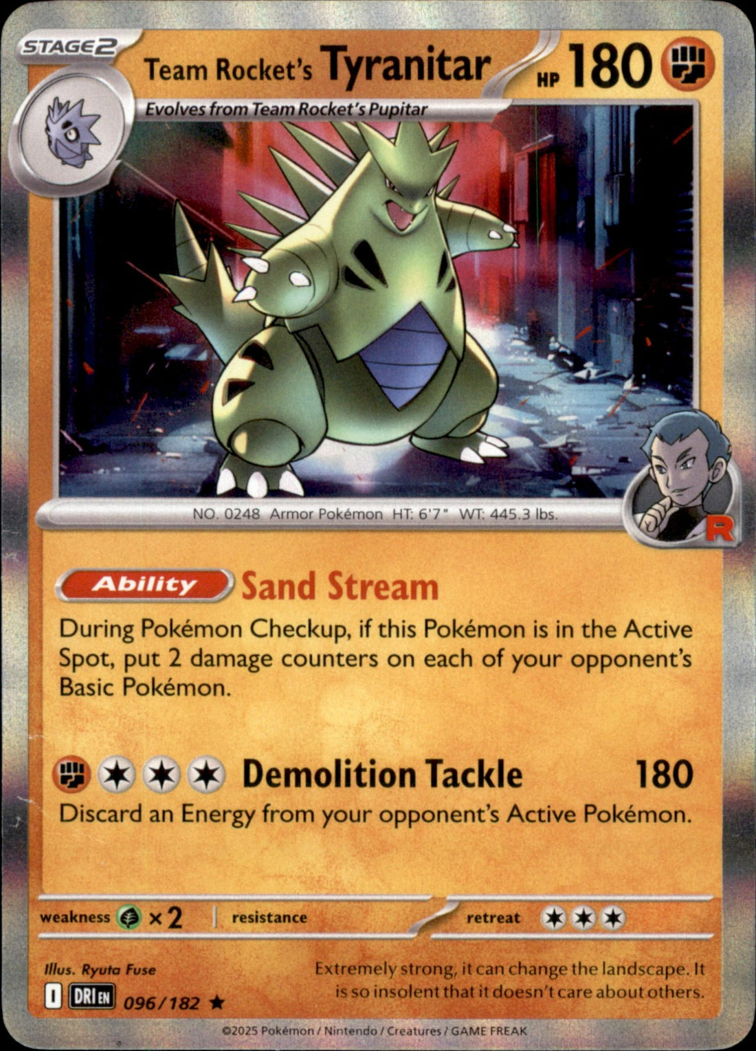 Team Rocket's Tyranitar Rare SV10: Destined Rivals 096/182 NM