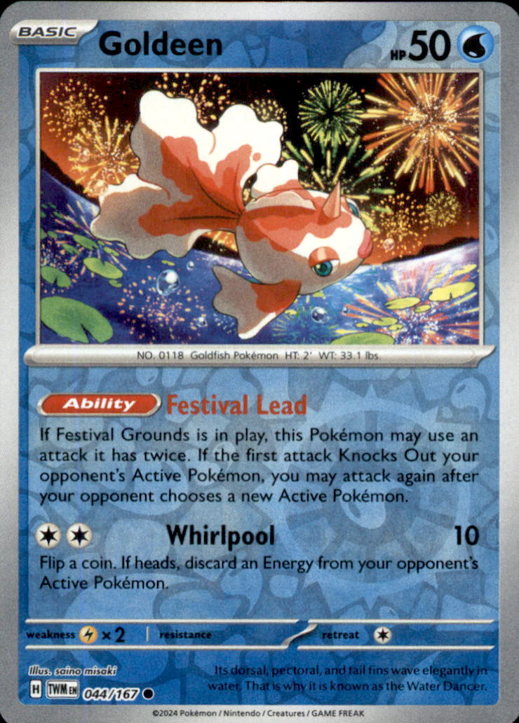Goldeen Reverse Holo Common SV06: Twilight Masquerade 044/167 NM