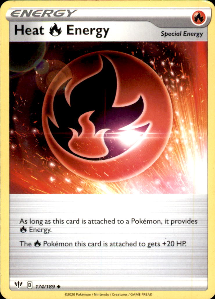 Heat R Energy Uncommon SWSH03: Darkness Ablaze 174/189 NM