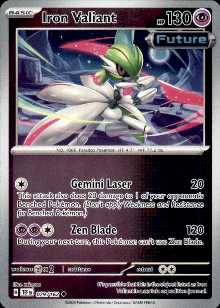 Iron Valiant Reverse Holo Uncommon SV05: Temporal Forces 079/162 NM