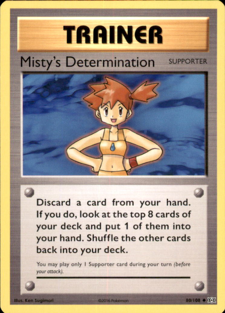 Misty's Determination Uncommon XY - Evolutions 80/108 NM