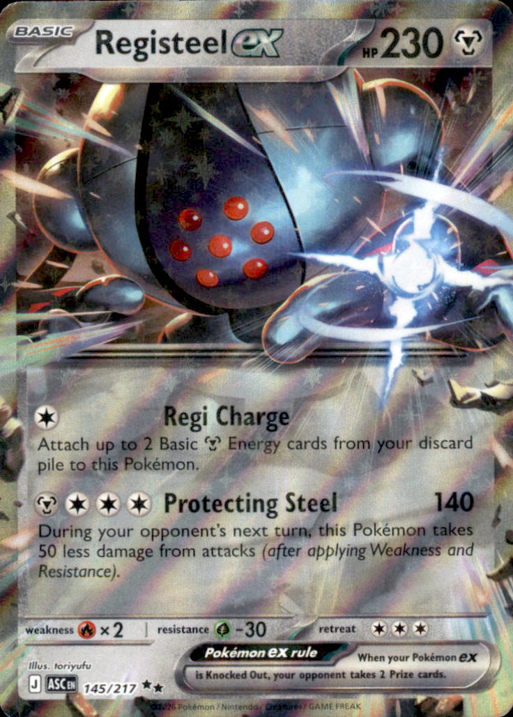 Registeel ex Holo Double Rare ME: Ascended Heroes 145/217 NM