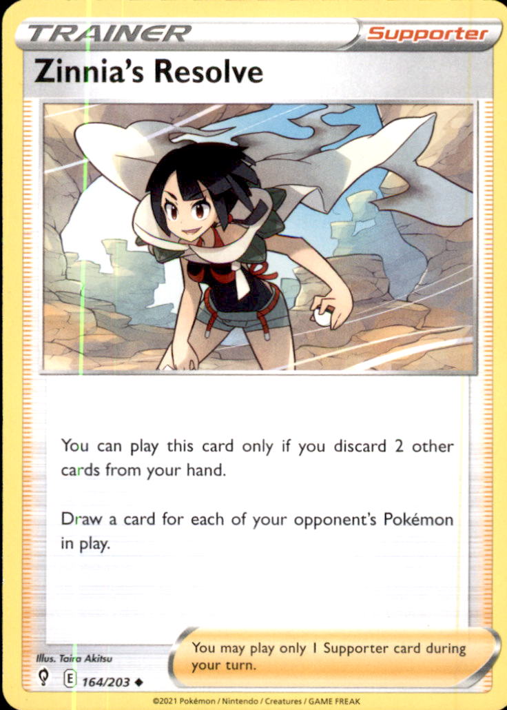 Zinnia's Resolve Uncommon SWSH07: Evolving Skies 164/203 NM