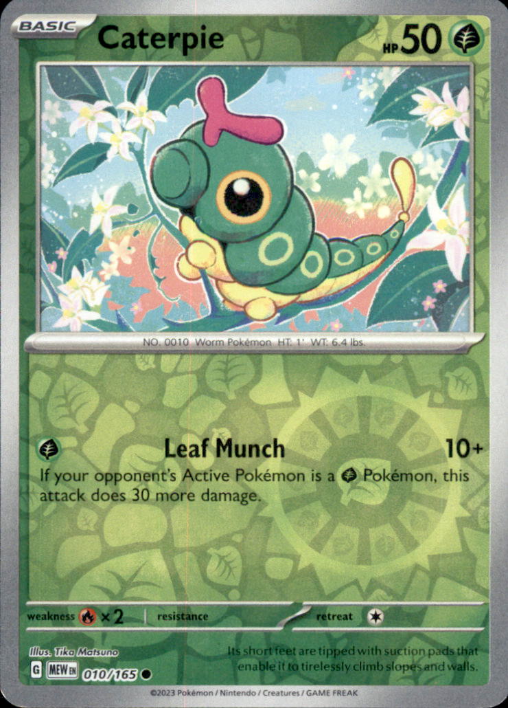 Caterpie Reverse Holo Common SV: Scarlet & Violet 151 010/165 MP