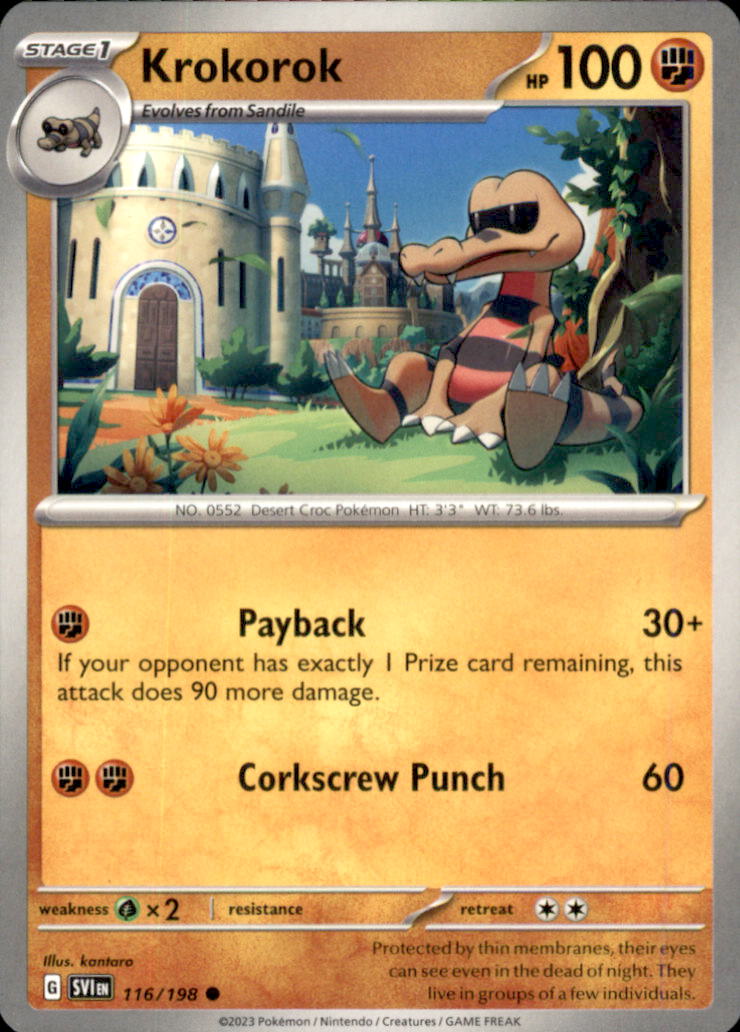 Krokorok Common SV01: Scarlet & Violet Base Set 116/198 NM