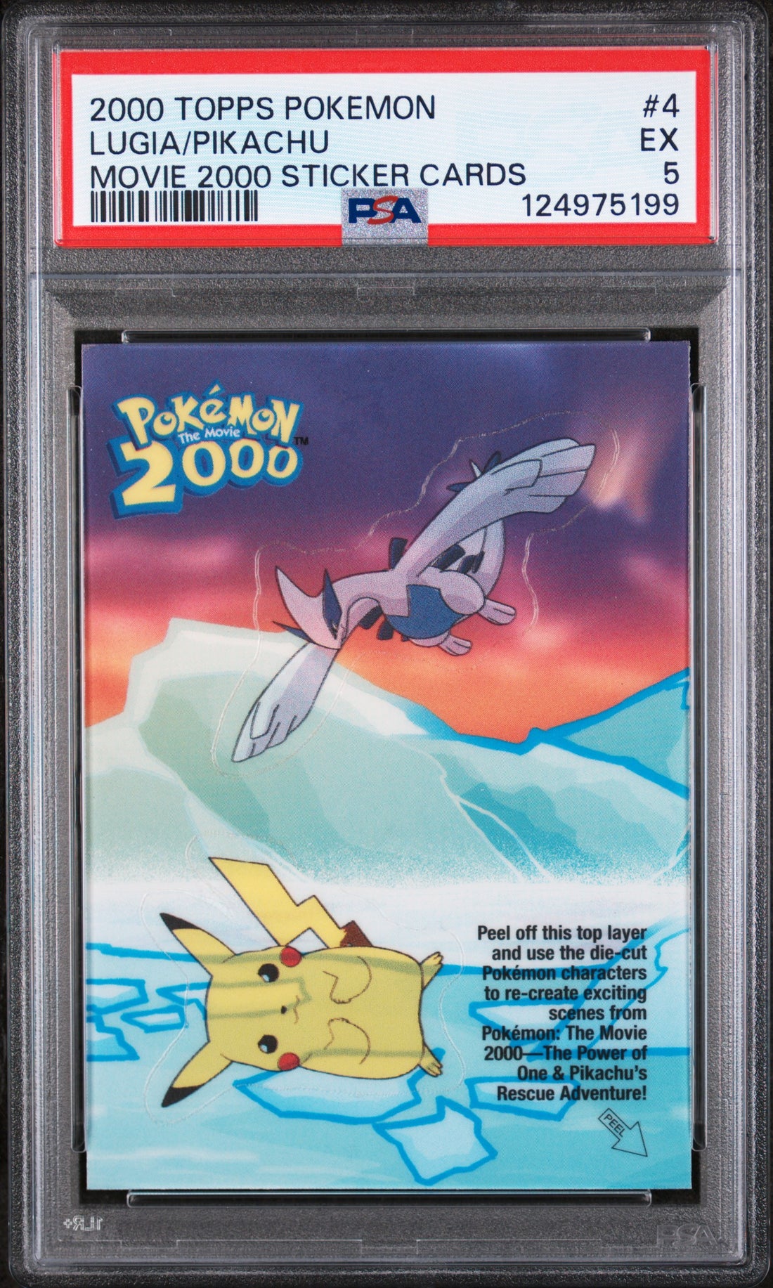 Lugia/Pikachu Movie 2000 Sticker Cards Topps Pokemon The Movie 2000 Sticker Card