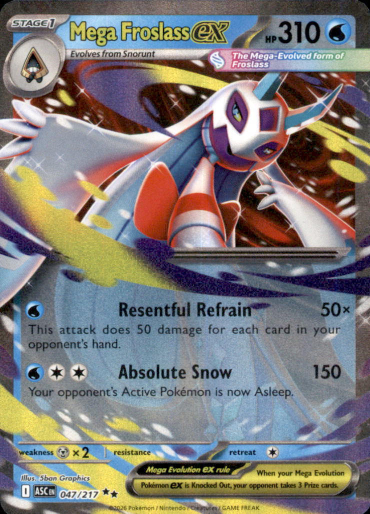 Mega Froslass ex Holo Double Rare ME: Ascended Heroes 047/217 NM