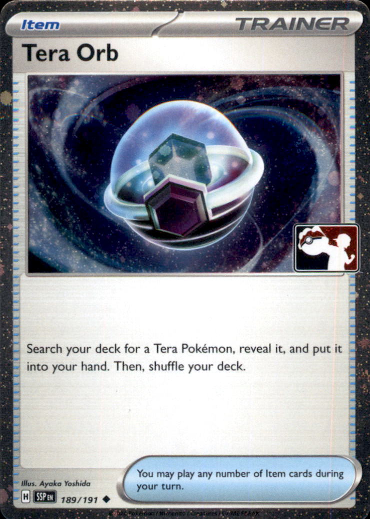 Tera Orb (Cosmos Holo) Holo Uncommon Prize Pack Series Cards 189/191 NM