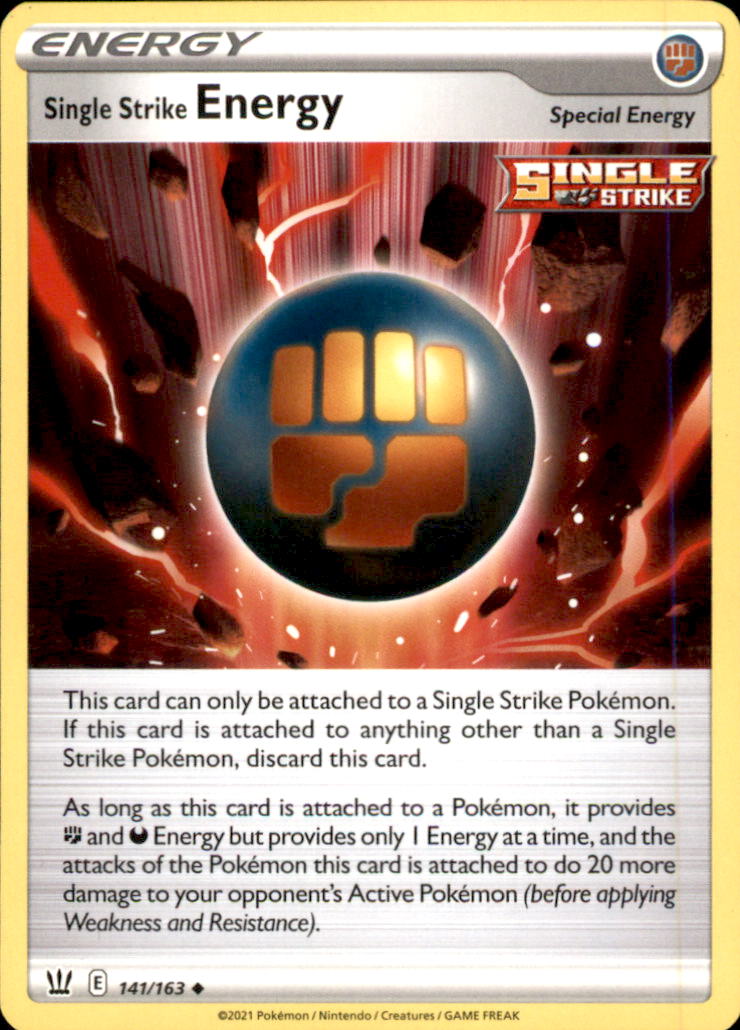 Single Strike Energy Uncommon SWSH05: Battle Styles 141/163 NM