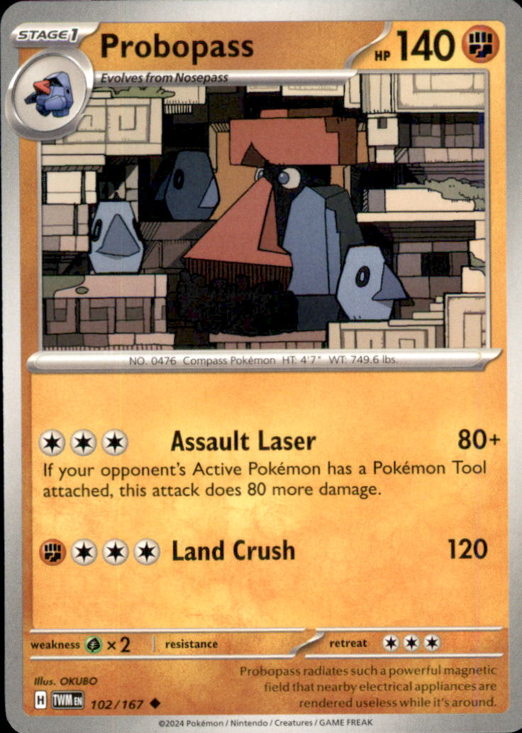 Probopass Uncommon SV06: Twilight Masquerade 102/167 NM