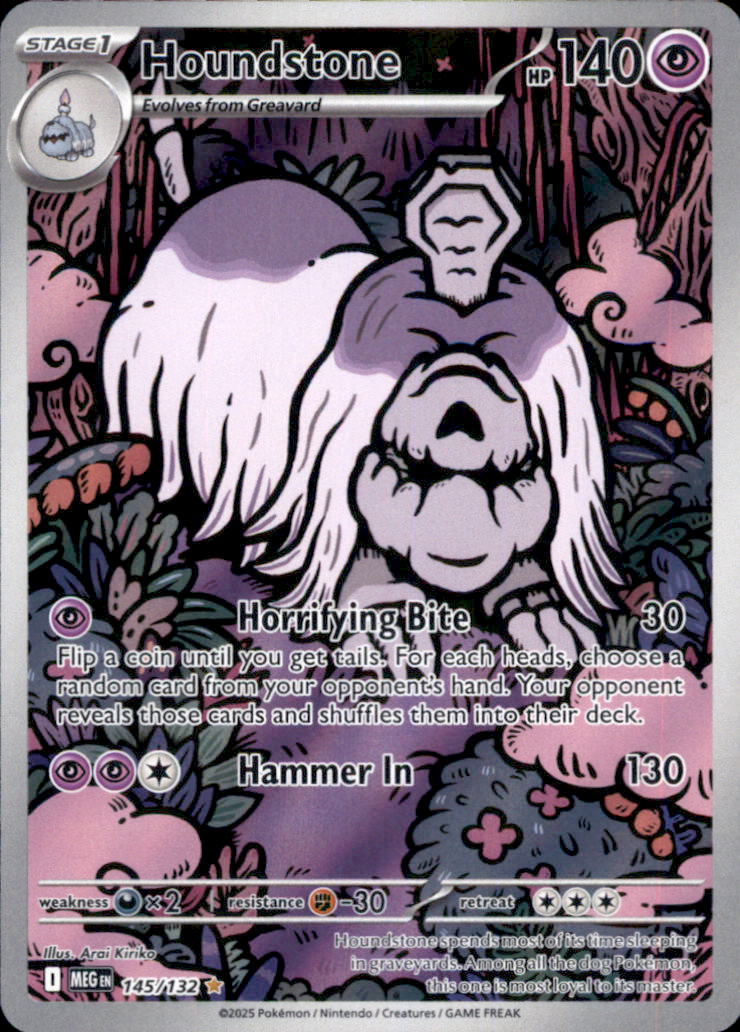 Houndstone Holo Illustration Rare ME01: Mega Evolution 145/132 NM