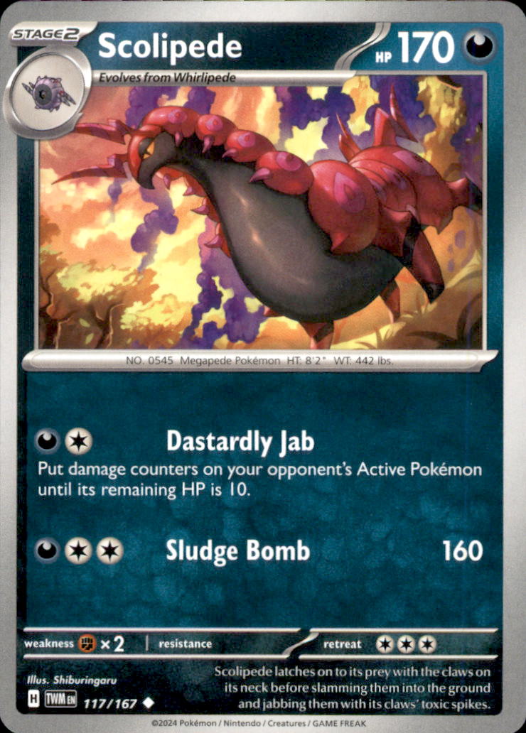 Scolipede Uncommon SV06: Twilight Masquerade 117/167 NM