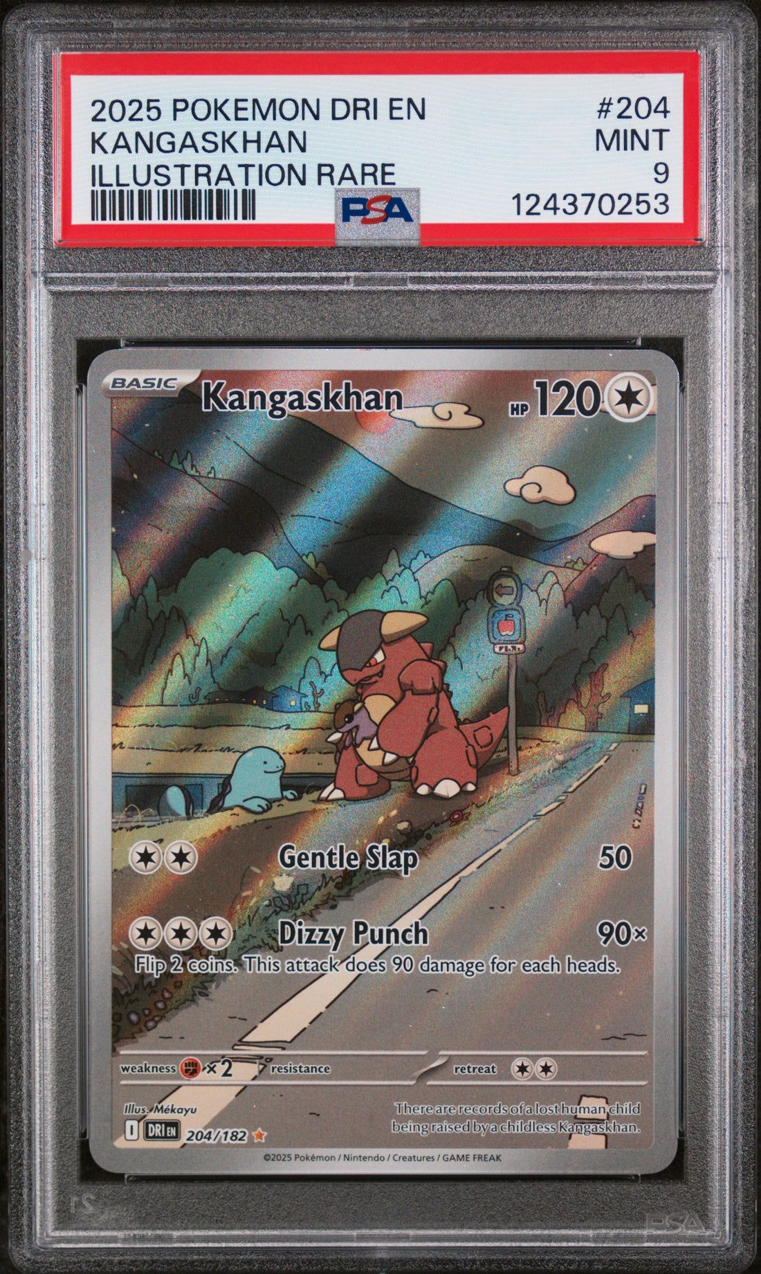 Kangaskhan Illustration Rare Pokemon Dri En-Destined Rivals 204 NM PSA 9