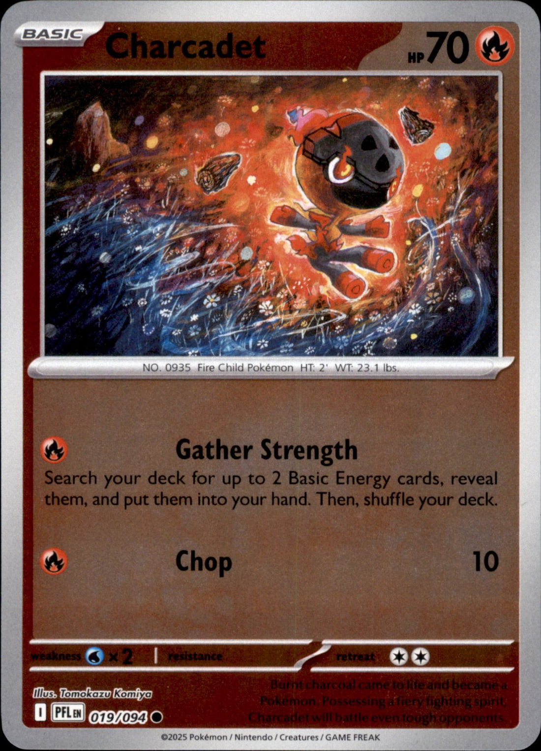 Charcadet Reverse Holo Common ME02: Phantasmal Flames 019/094 NM