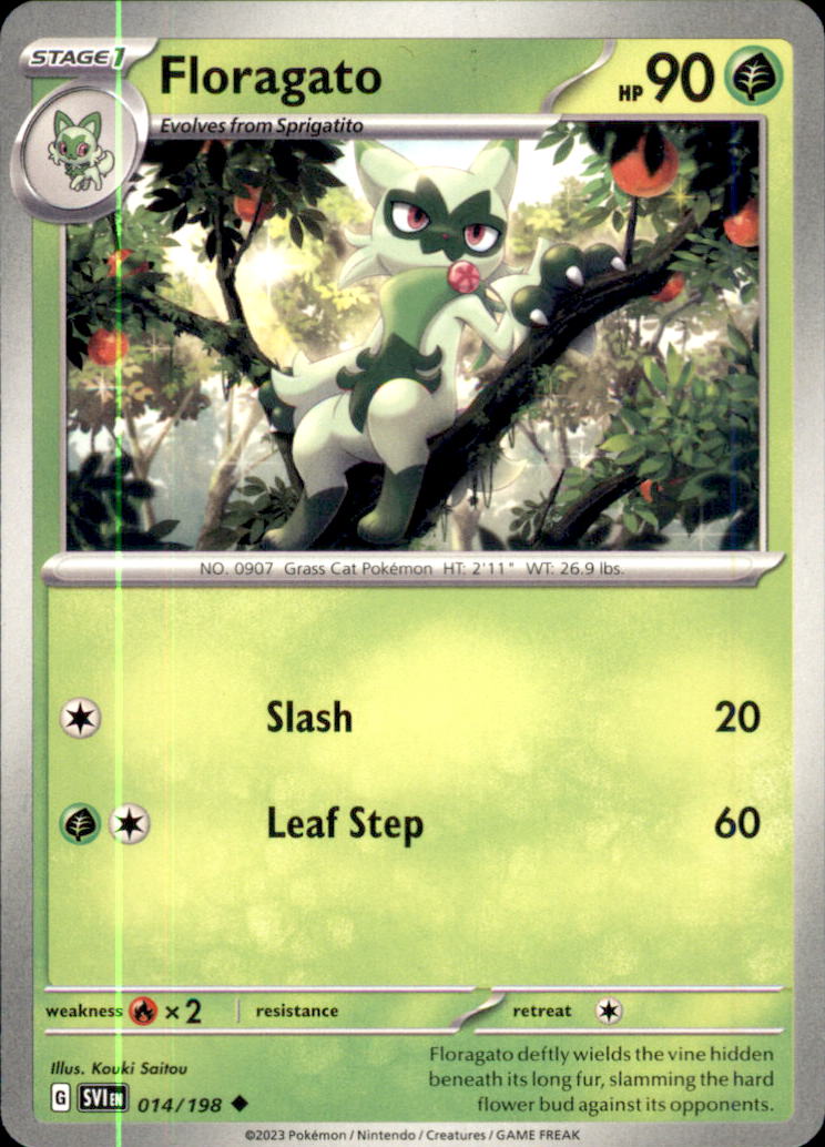 Floragato Uncommon SV01: Scarlet & Violet Base Set 014/198 NM