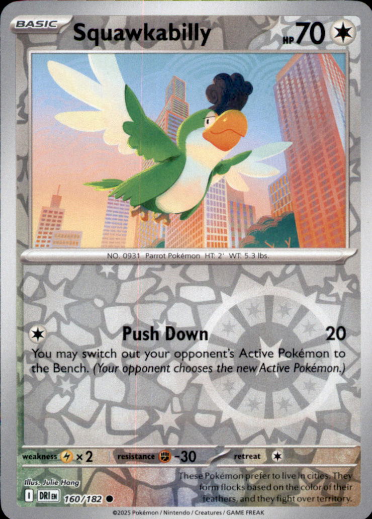 Squawkabilly Reverse Holo Common SV10: Destined Rivals 160/182 NM