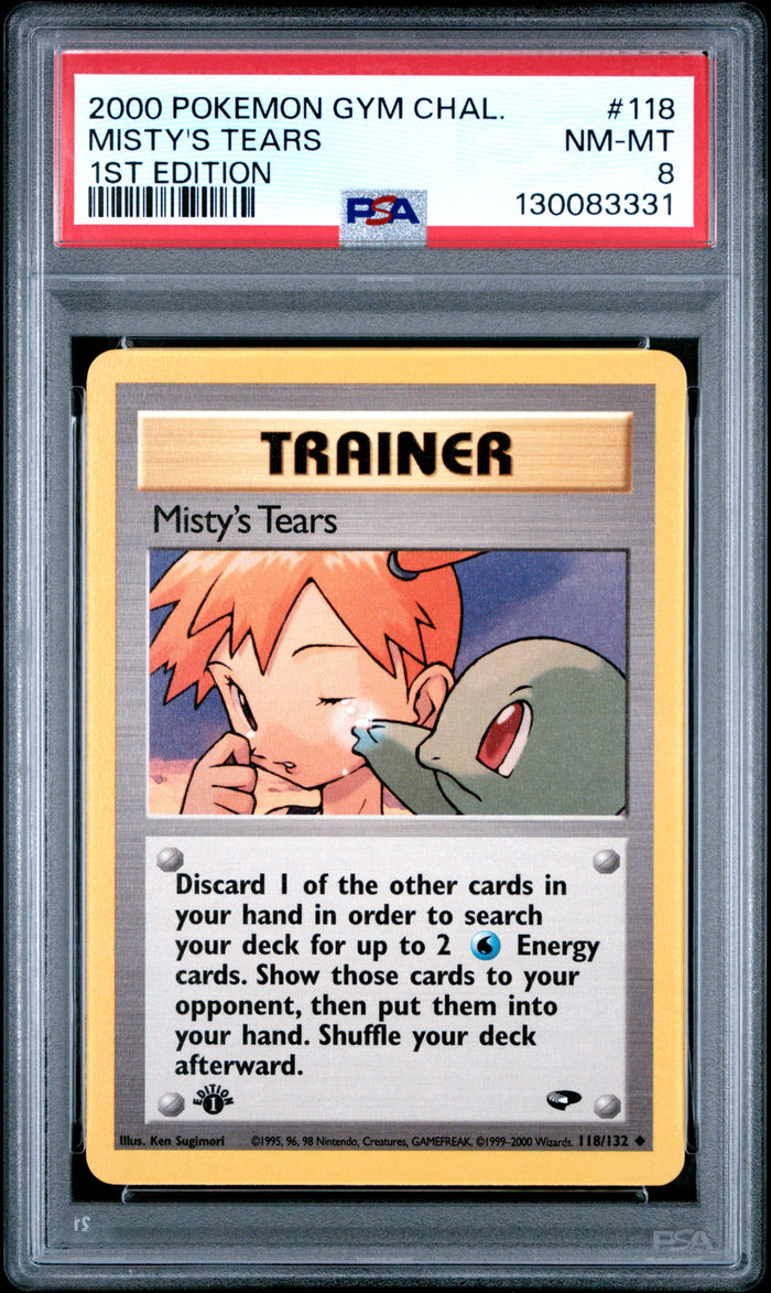 Misty'S Tears 1st Edition Pokemon Gym Challenge 118 NM PSA 8