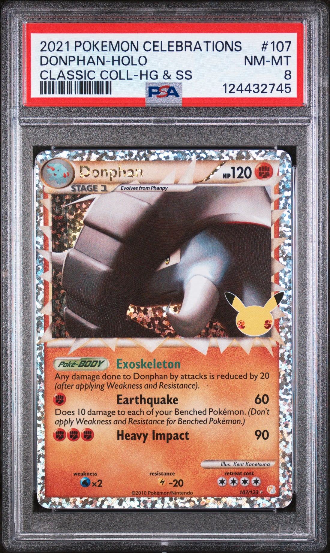 Donphan-Holo Classic Coll-Hg & Ss Pokemon Celebrations Classic Collection 107 NM