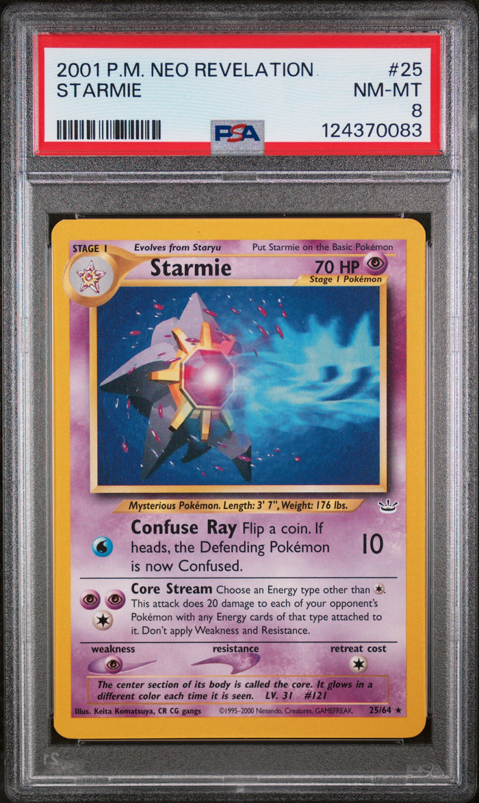 Starmie Pokemon Neo Revelation 25 NM PSA 8