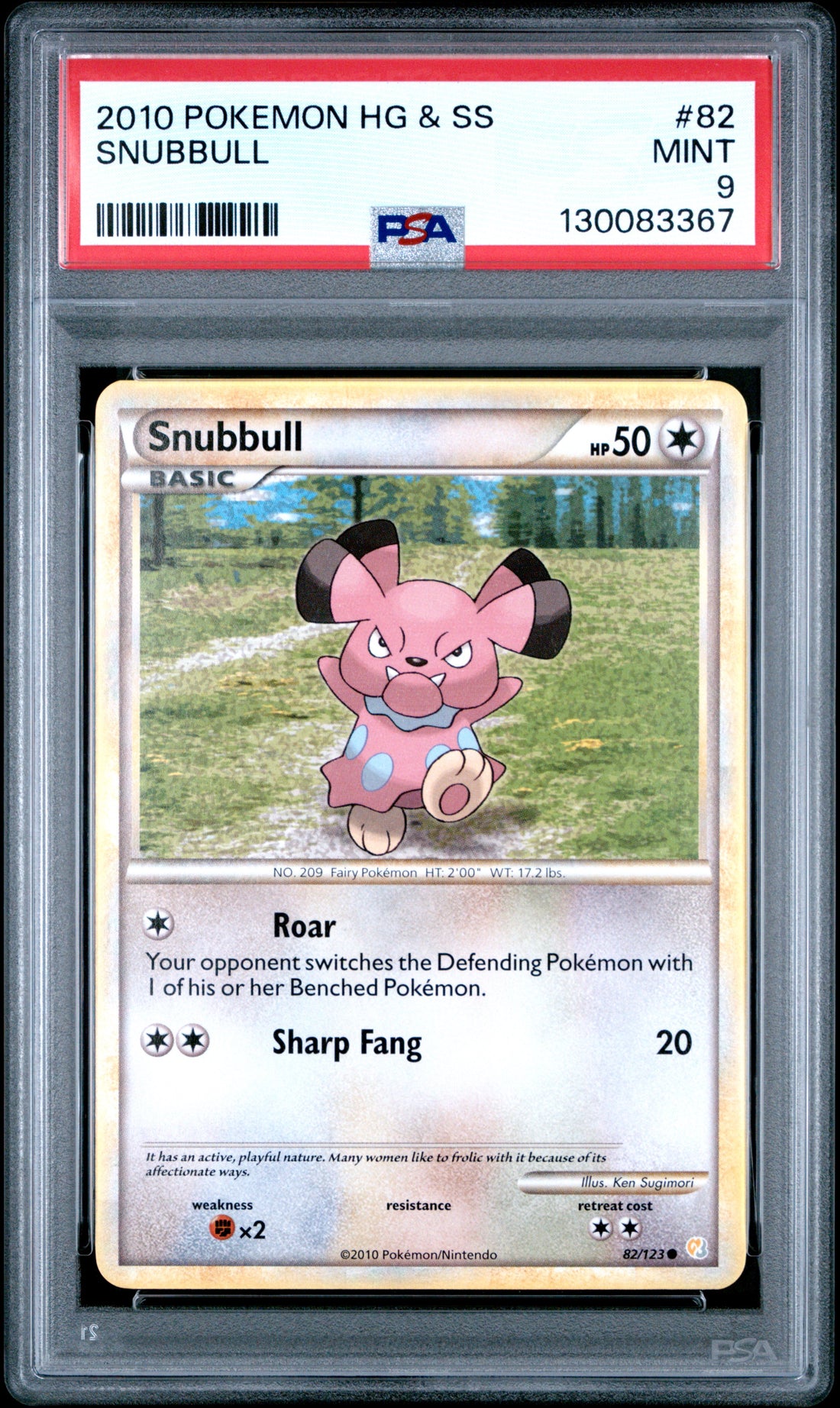 Snubbull Pokemon Heartgold & Soulsilver 82 NM PSA 9