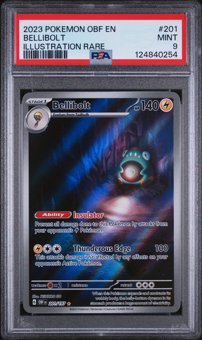 Bellibolt Illustration Rare Pokemon Obf En-Obsidian Flames 201 NM PSA 9