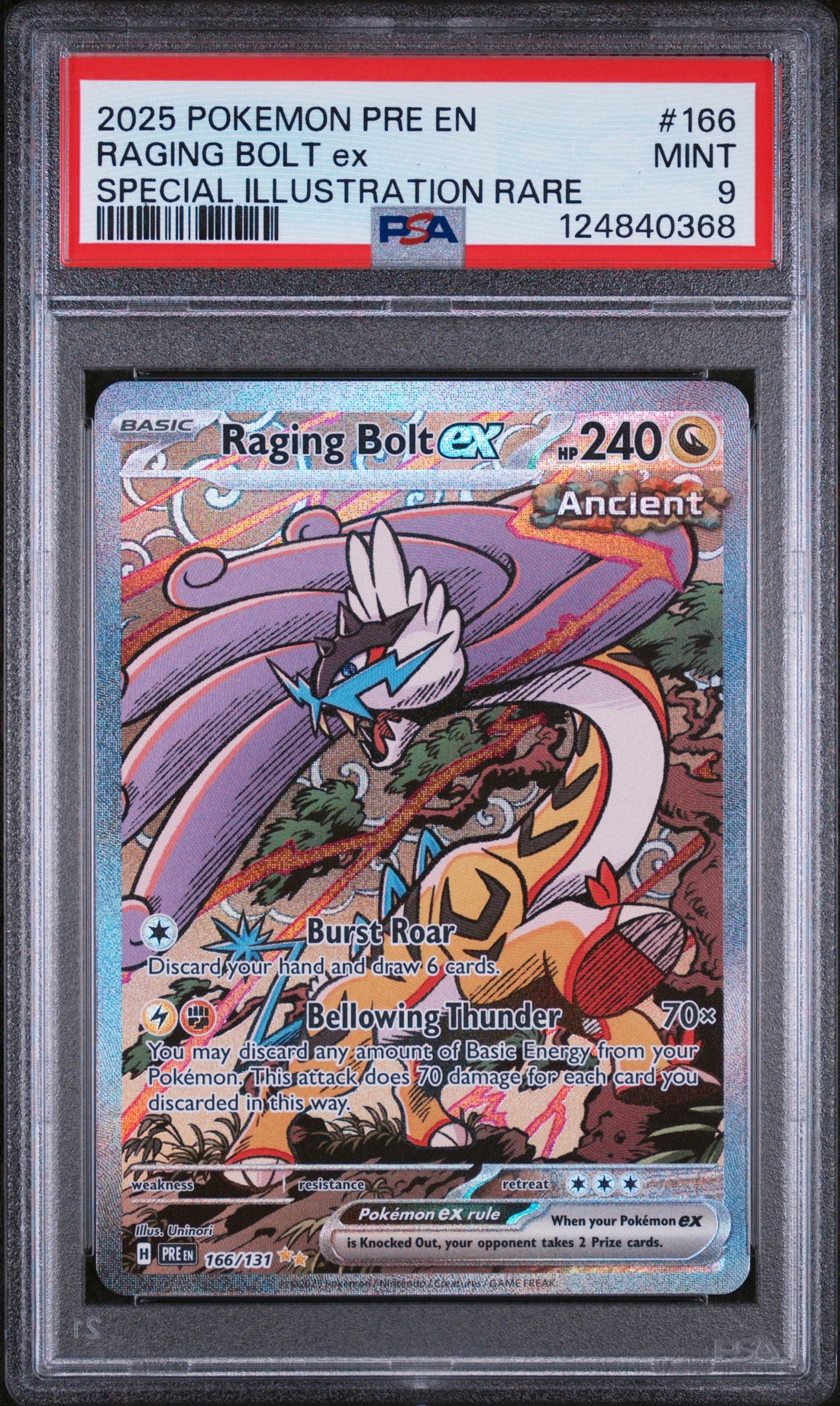 Raging Bolt Ex Special Illustration Rare Pokemon Pre En-Prismatic Evolutions 166