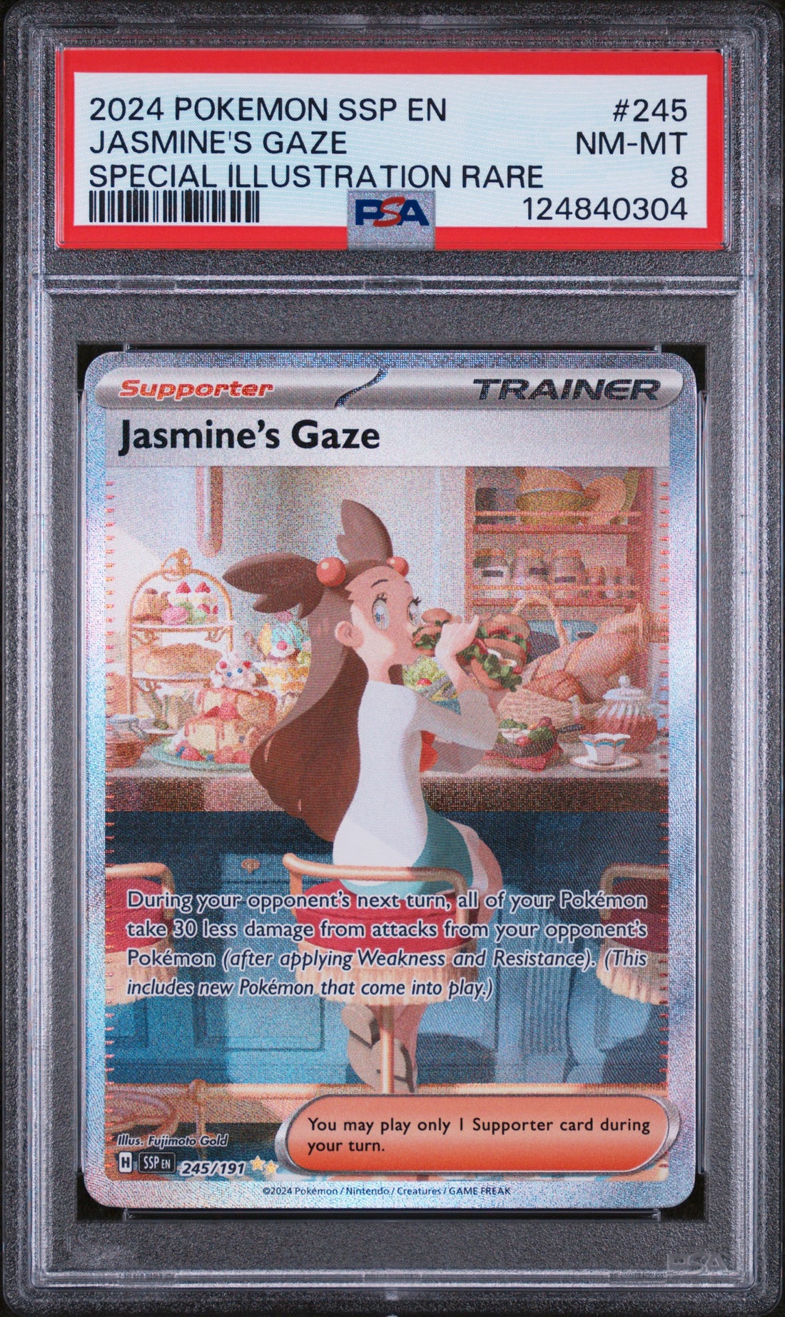 Jasmine'S Gaze Special Illustration Rare Pokemon Ssp En-Surging Sparks 245 NM PS