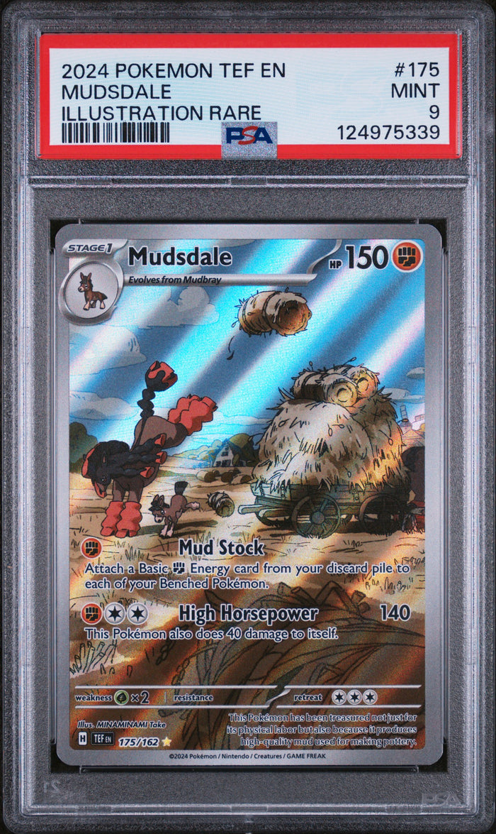 Mudsdale Illustration Rare Pokemon Tef En-Temporal Forces 175 NM PSA 9