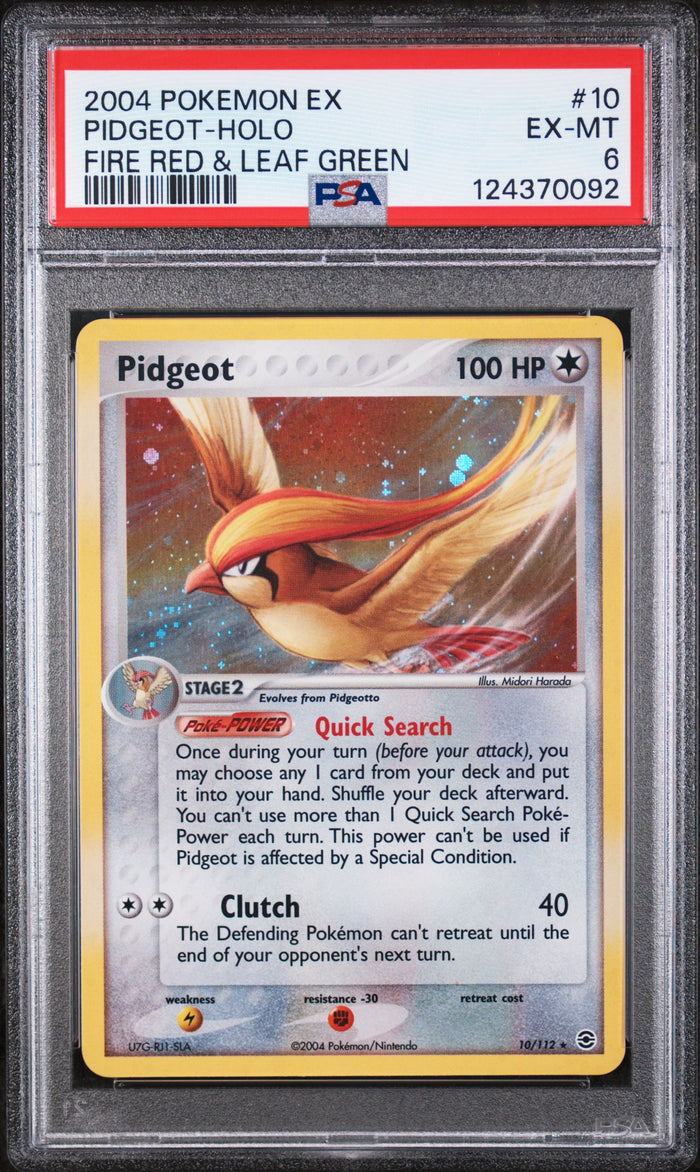 Pidgeot-Holo Fire Red & Leaf Green Pokemon Ex Fire Red & Leaf Green 10 NM PSA 6
