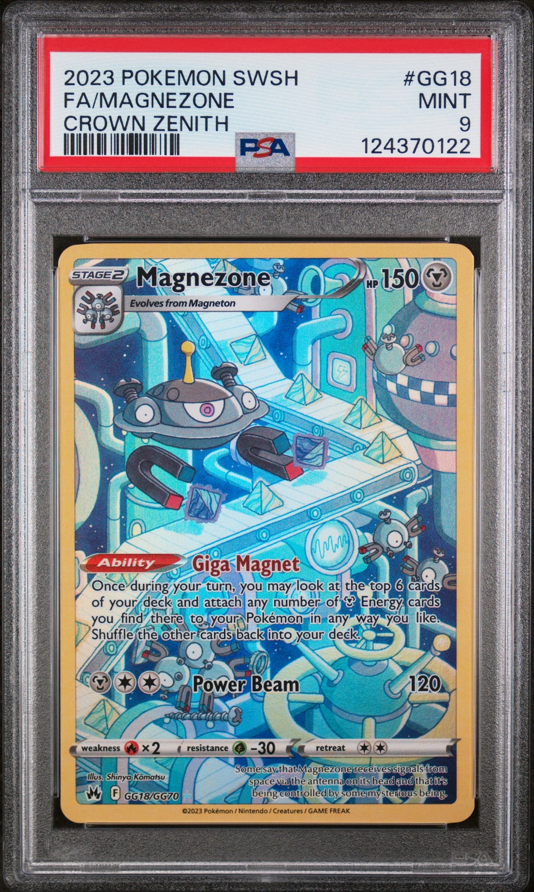 Fa/Magnezone Crown Zenith Pokemon Sword And Shield Crown Zenith GG18 NM PSA 9