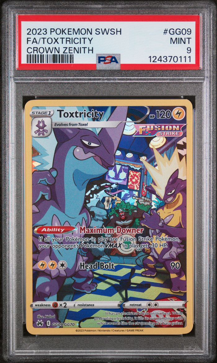 Fa/Toxtricity Crown Zenith Pokemon Sword And Shield Crown Zenith GG09 NM PSA 9