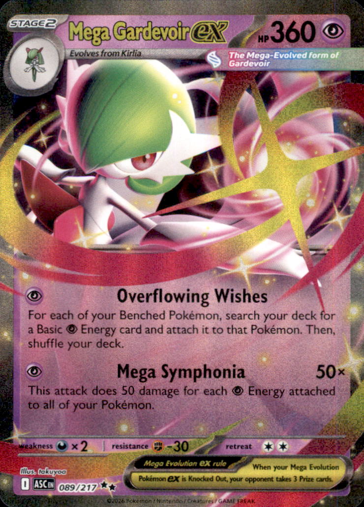 Mega Gardevoir ex Holo Double Rare ME: Ascended Heroes 089/217 NM