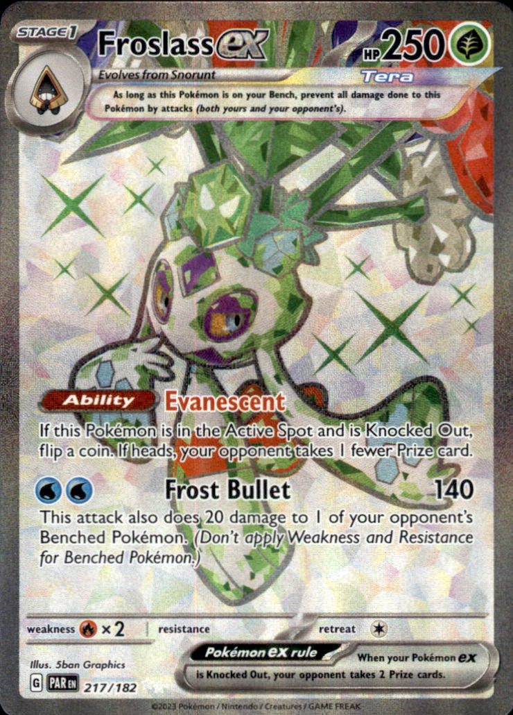 Froslass ex Holo Ultra Rare SV04: Paradox Rift 217/182 NM