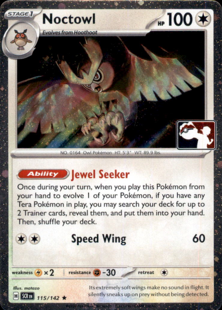 Noctowl (Cosmos Holo) Holo Rare Prize Pack Series Cards 115/142 NM