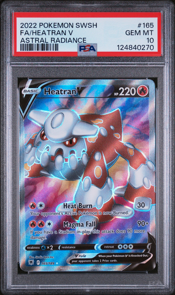 Fa/Heatran V Astral Radiance Pokemon Sword & Shield Astral Radiance 165 NM PSA 1