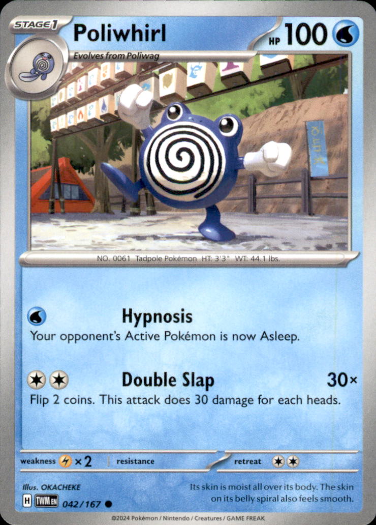 Poliwhirl Common SV06: Twilight Masquerade 042/167 NM