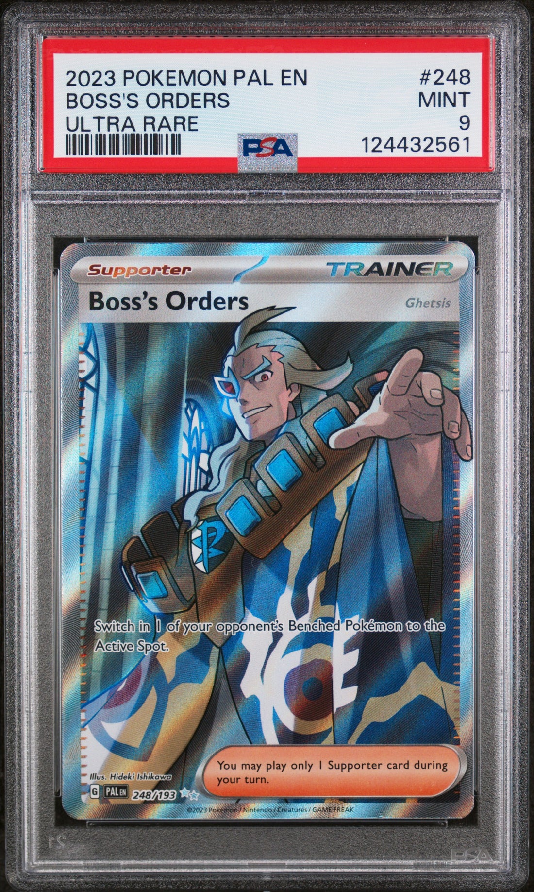 Boss'S Orders Ultra Rare Pokemon Pal En-Paldea Evolved 248 NM PSA 9