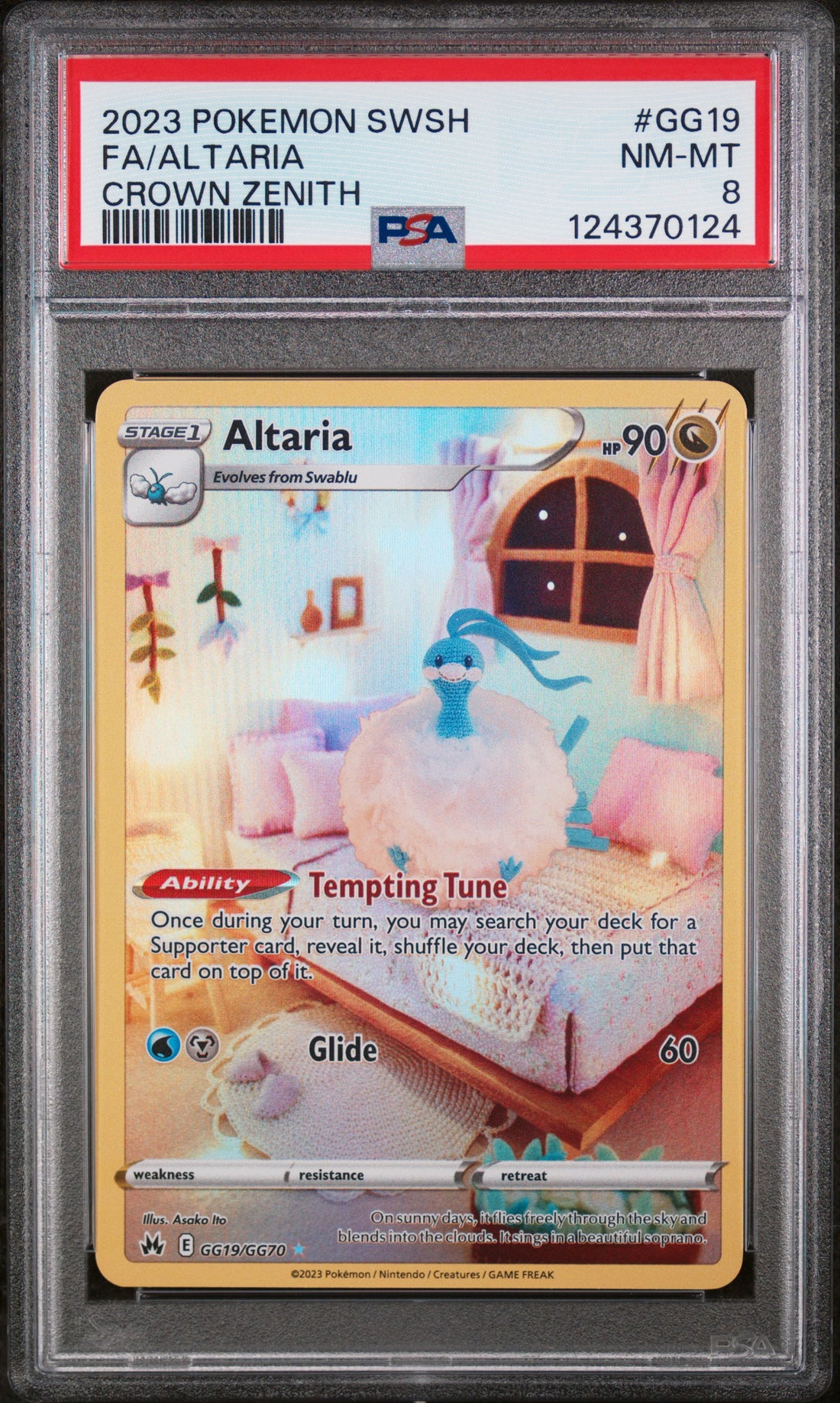Fa/Altaria Crown Zenith Pokemon Sword And Shield Crown Zenith GG19 NM PSA 8